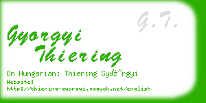 gyorgyi thiering business card